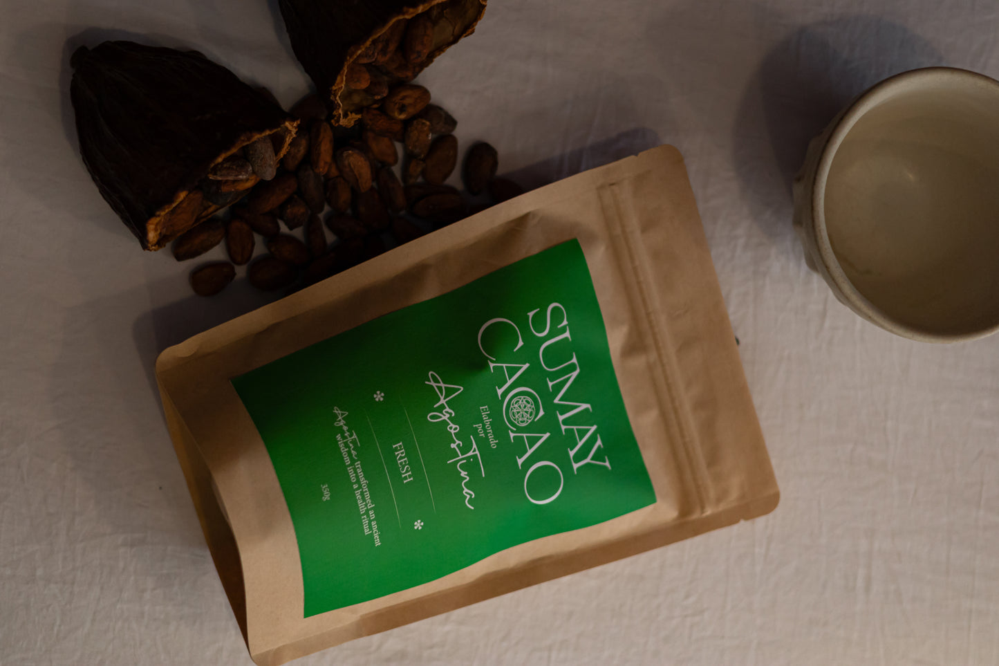 Paquete de cacao ceremonial Fresh – jengibre, cayena, lemongrass y vainilla