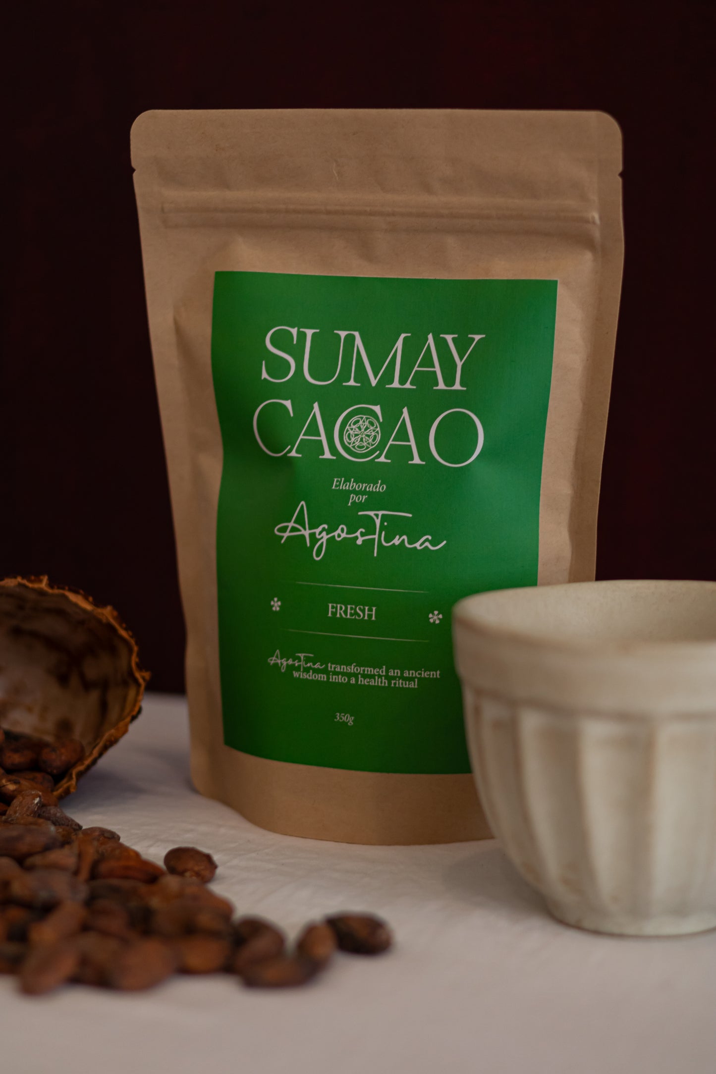 Cacao ceremonial Fresh servido frío – bebida refrescante de verano con hielo