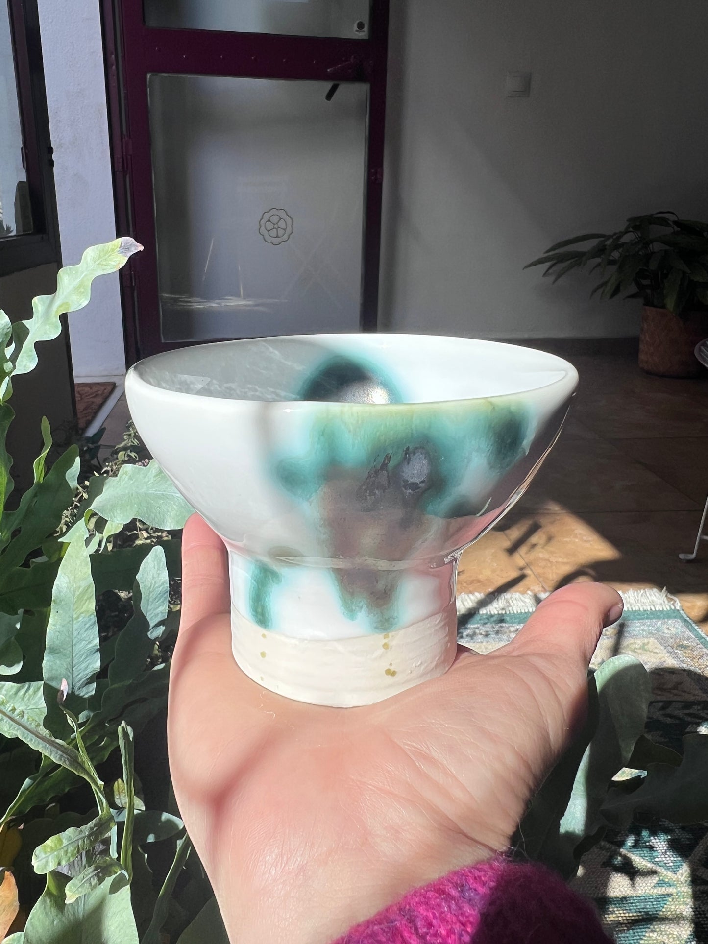 Copalera de porcelana artesanal hecha a mano