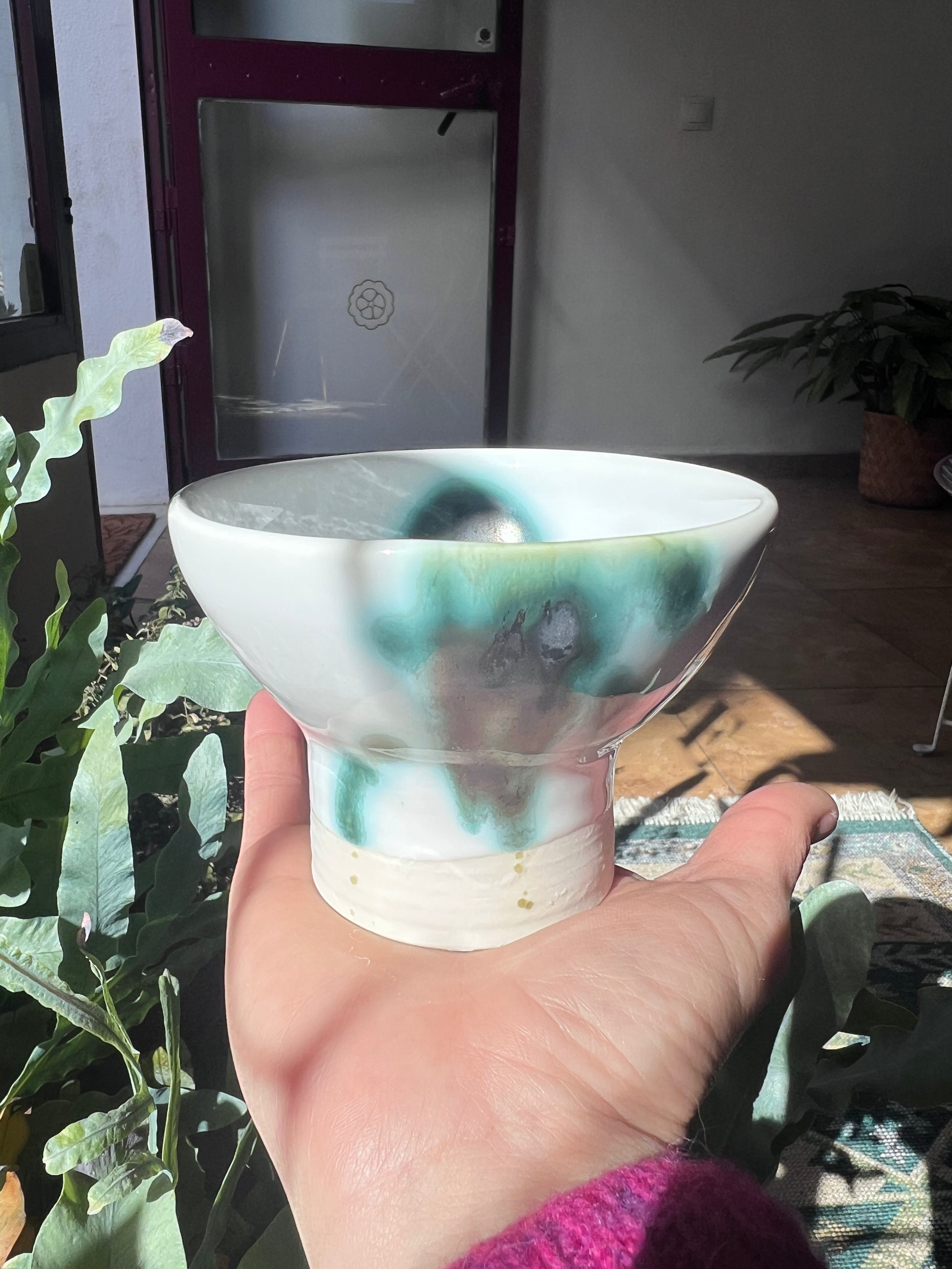 Copalera de porcelana artesanal hecha a mano