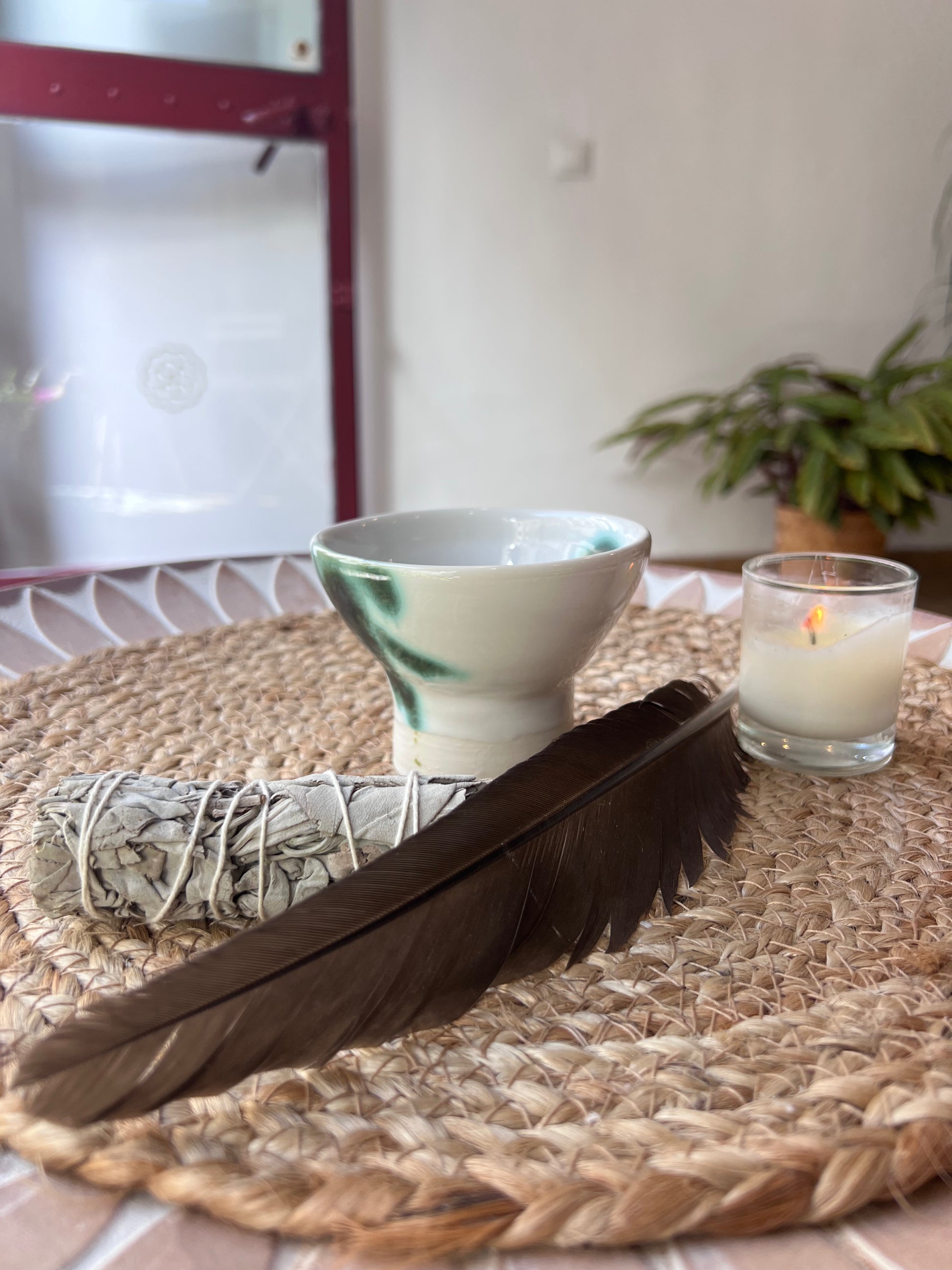 Copalera con resina de copal lista para usar
