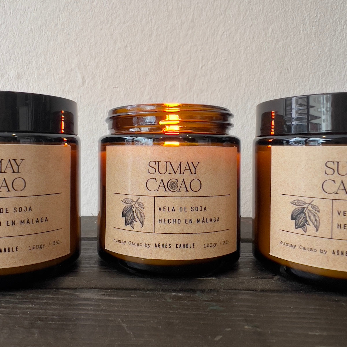 Juego de velas de soja de Sumay Cacao.