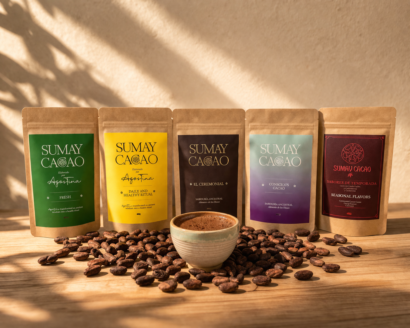 acao tasting pack 5 ceremonial cacao varieties sumay cacao