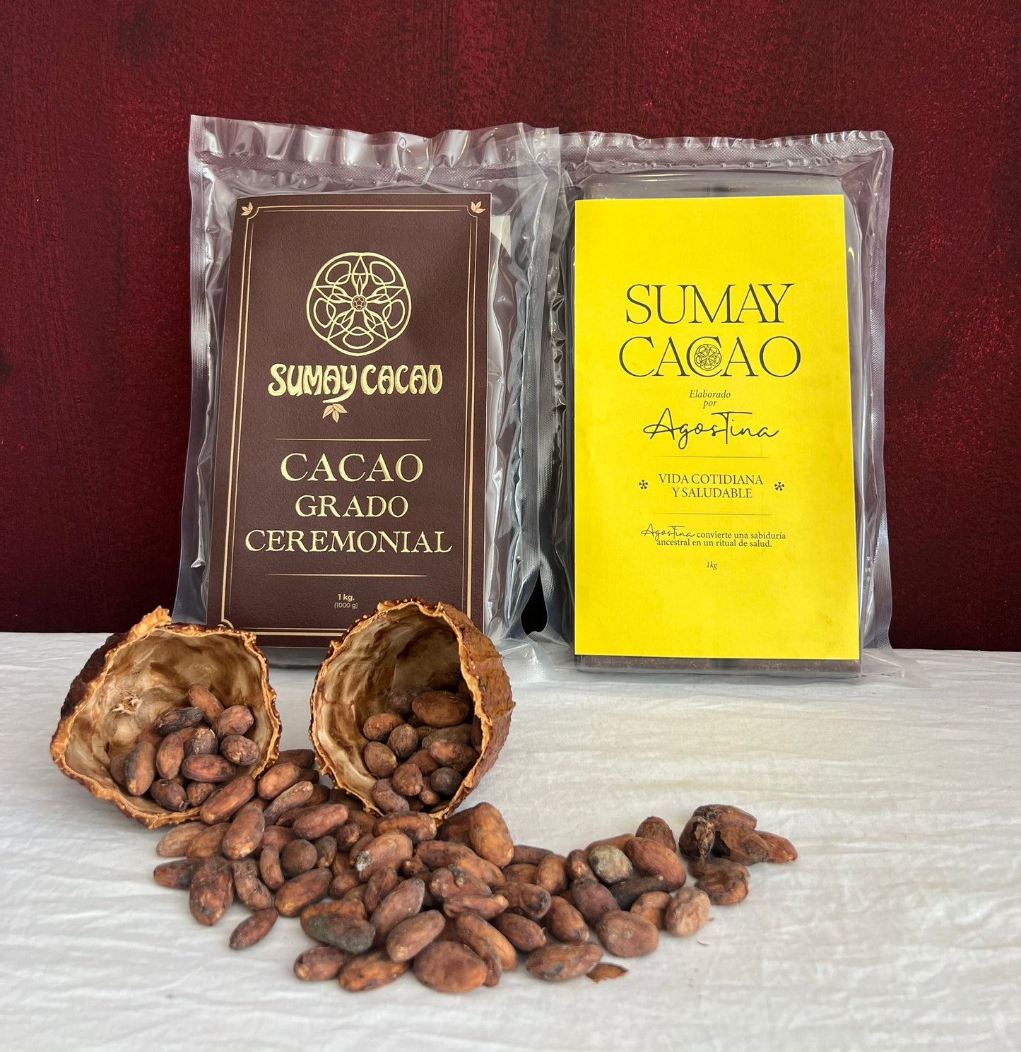 Premium Cacao Paste and Ceremonial Grade Cacao - Pack 2 kilos